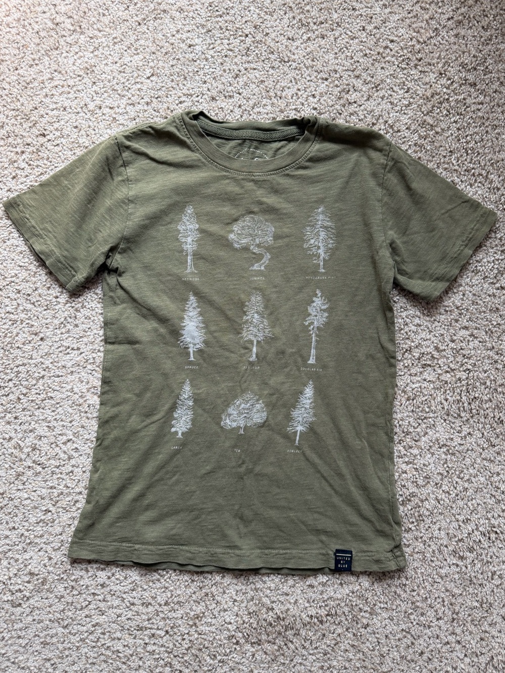 United by Blue T Shirt Tee Trees XXS Green